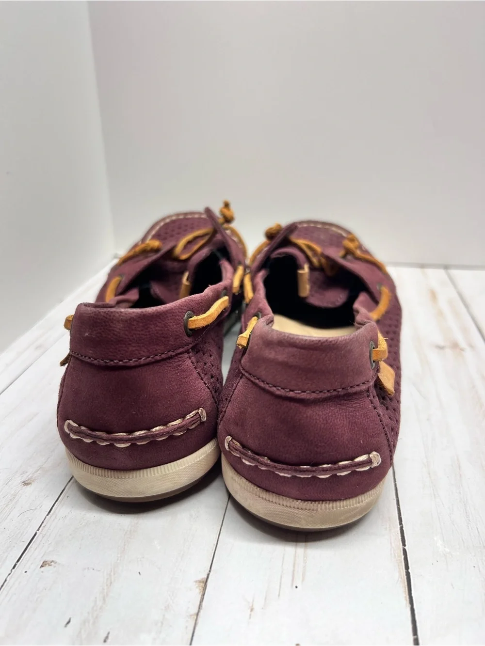 Sperry Top-Sider Coil Ivy Boat Shoes Grape Purple Leather Size 7.5